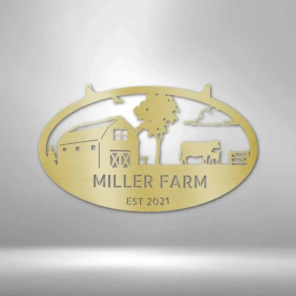 Personalized Farmstead Metal Art Sign