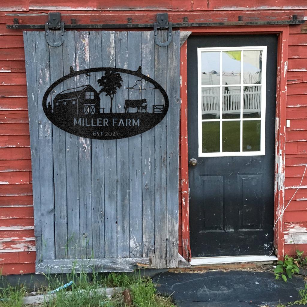 Personalized Farmstead Metal Art Sign