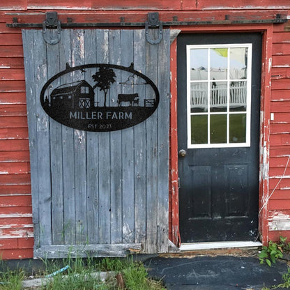 Personalized Farmstead Metal Art Sign