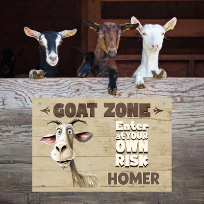 Personalized Goat Zone Stall Sign