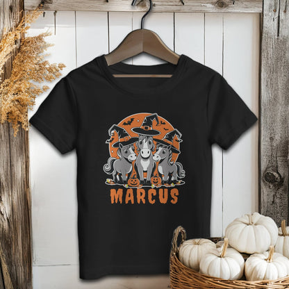 Personalized Halloween Horse Youth Shirt