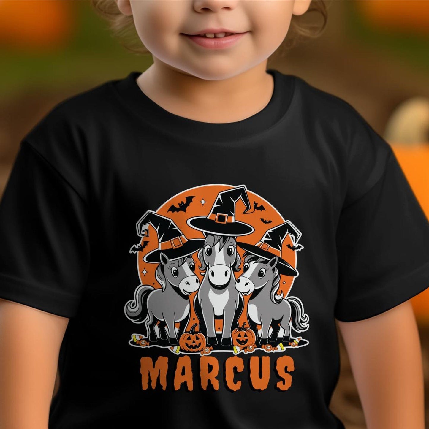 Personalized Halloween Horse Youth Shirt