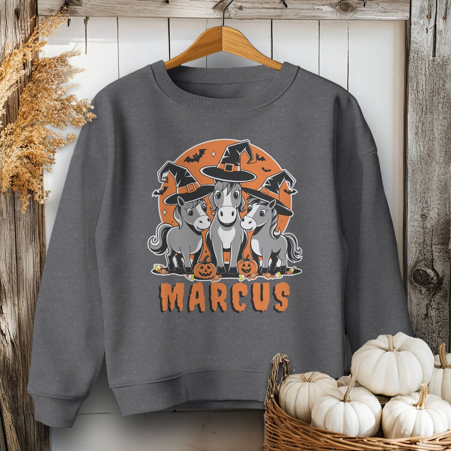 Personalized Halloween Horse Youth Shirt