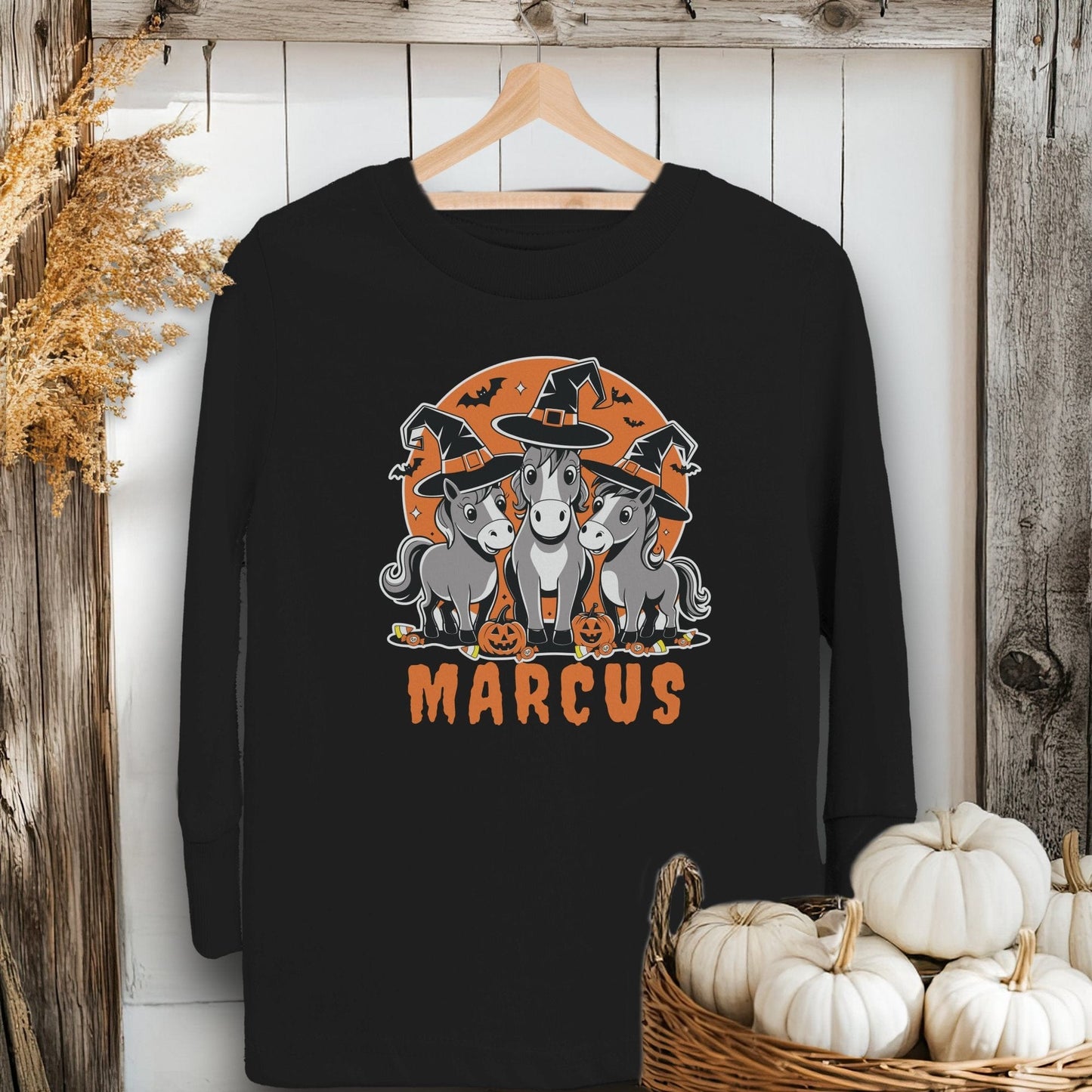 Personalized Halloween Horse Youth Shirt