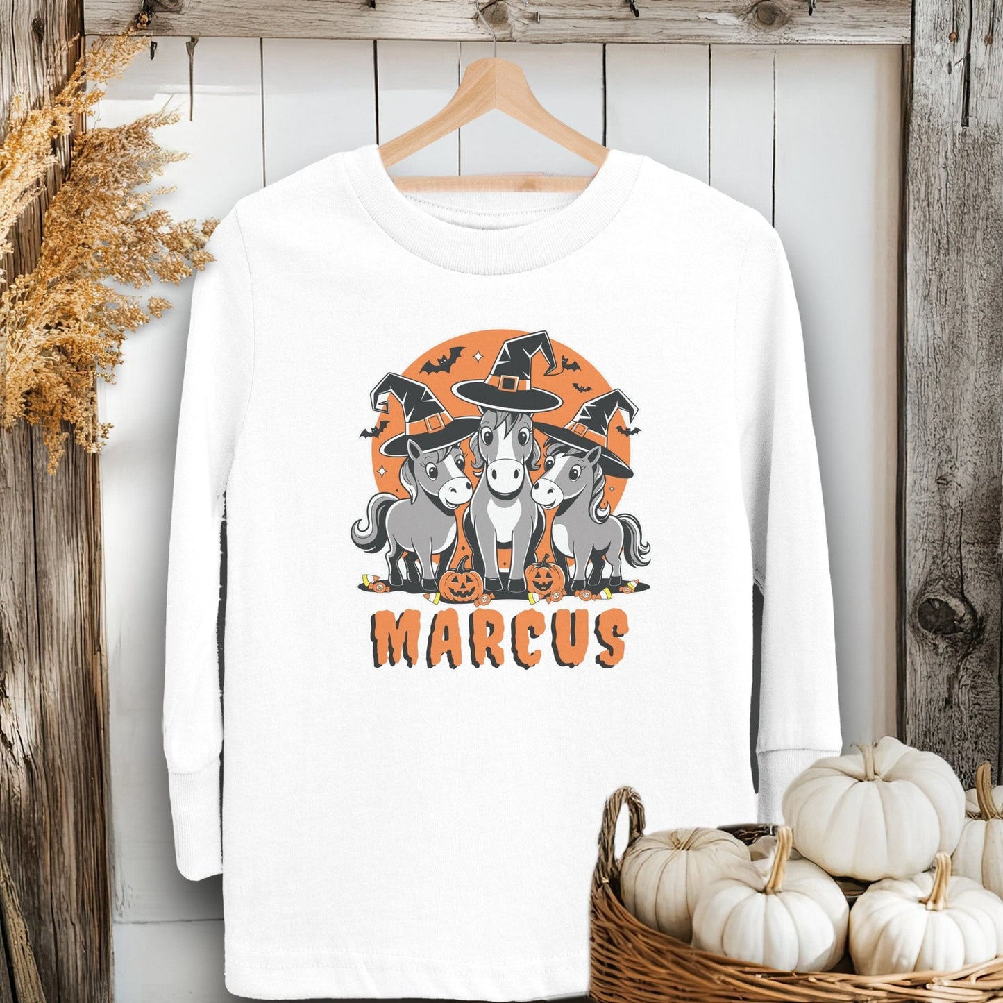 Personalized Halloween Horse Youth Shirt