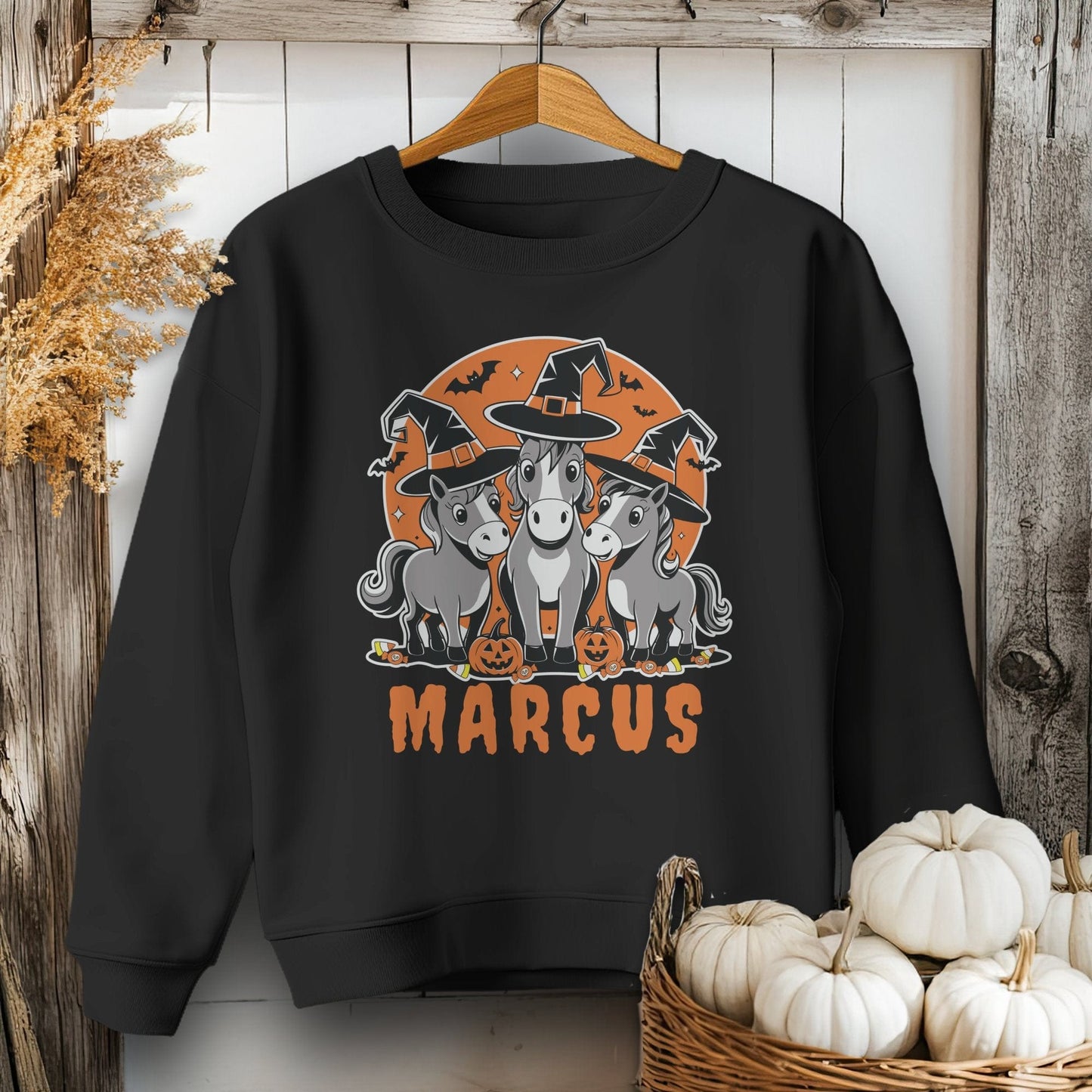 Personalized Halloween Horse Youth Shirt