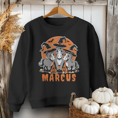 Personalized Halloween Horse Youth Shirt