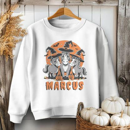 Personalized Halloween Horse Youth Shirt
