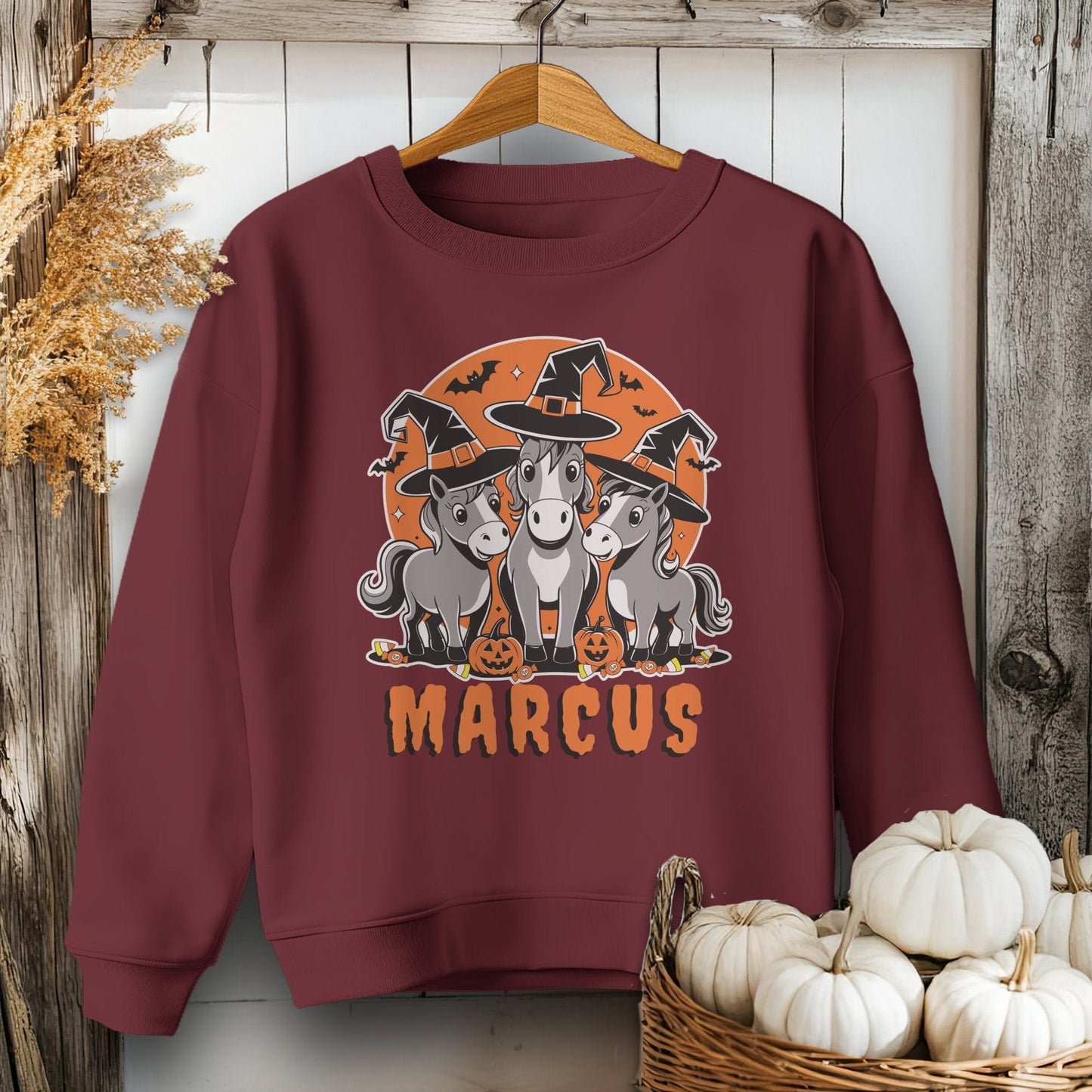 Personalized Halloween Horse Youth Shirt