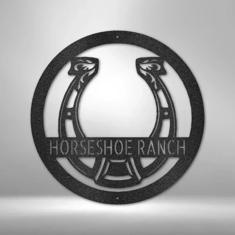 Personalized Horseshoe Metal Art Sign