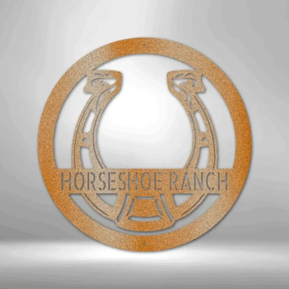 Personalized Horseshoe Metal Art Sign