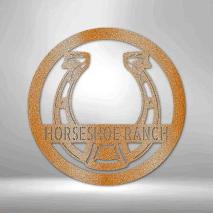 Personalized Horseshoe Metal Art Sign