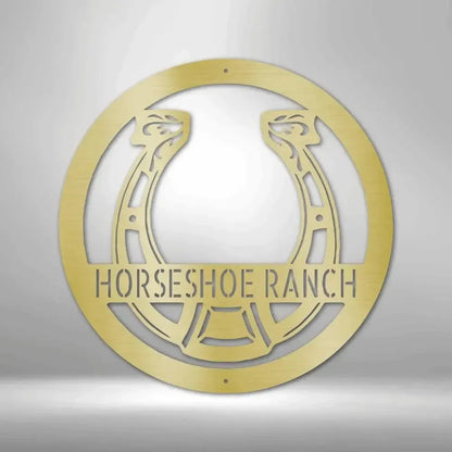 Personalized Horseshoe Metal Art Sign