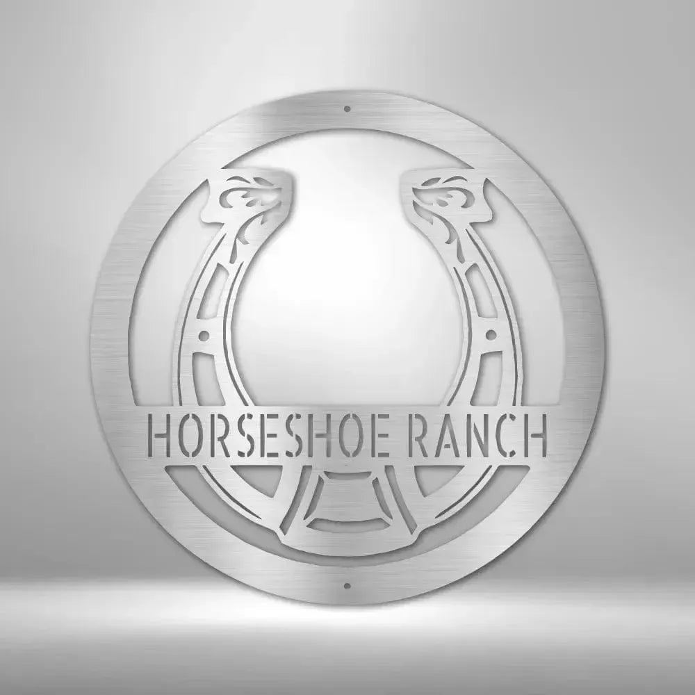 Personalized Horseshoe Metal Art Sign