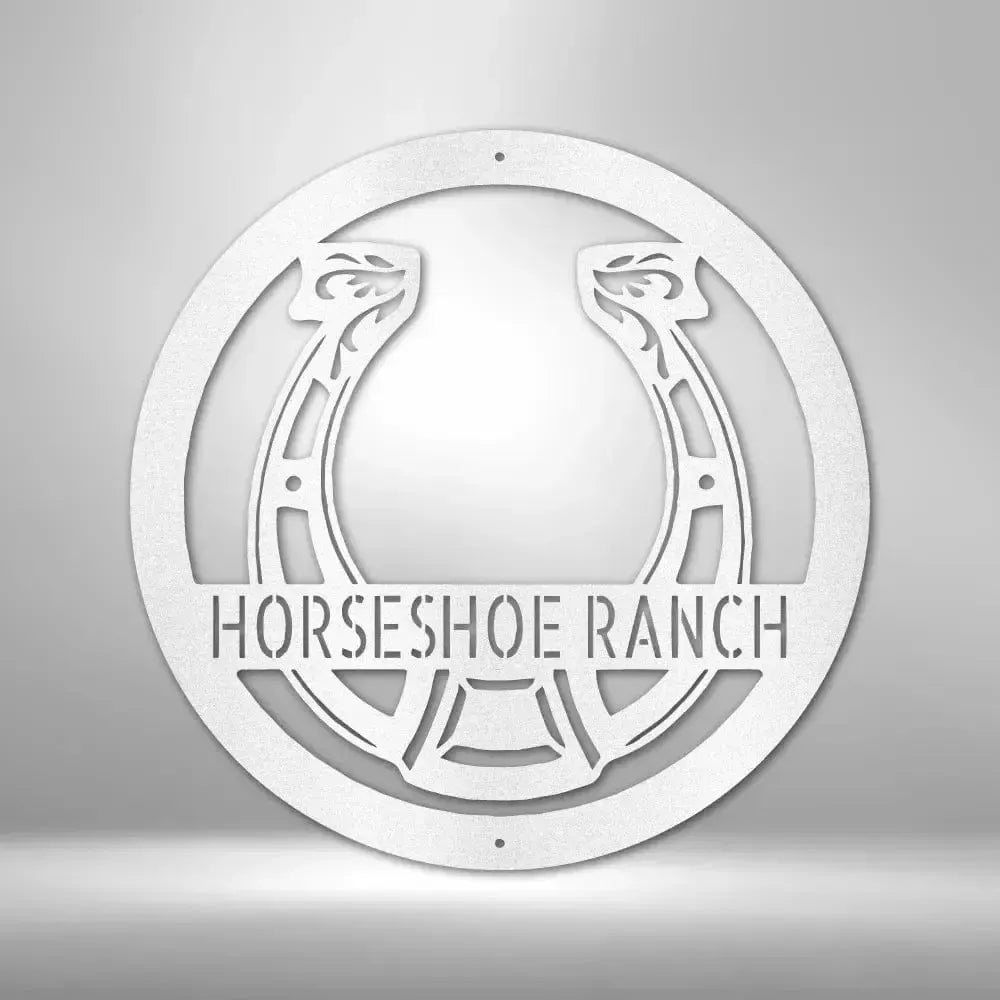 Personalized Horseshoe Metal Art Sign
