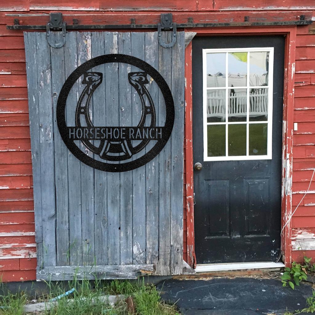 Personalized Horseshoe Metal Art Sign