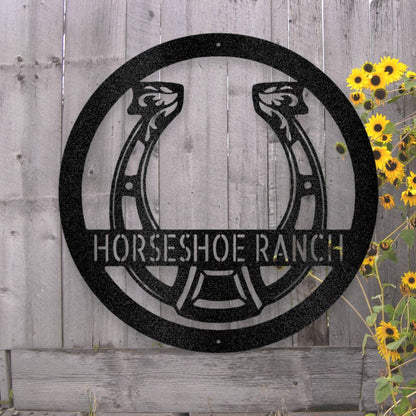 Personalized Horseshoe Metal Art Sign