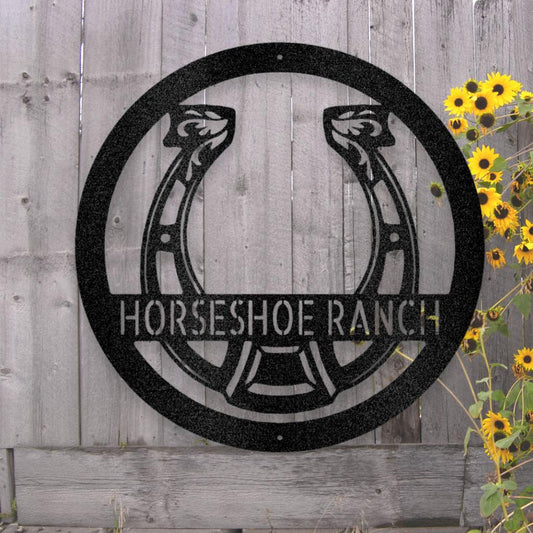 Personalized Horseshoe Metal Art Sign