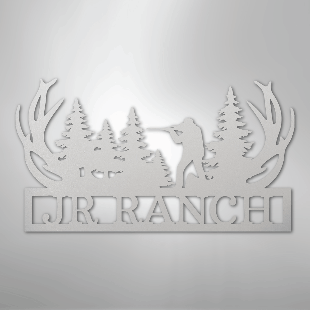 Personalized Hunter Metal Art Sign