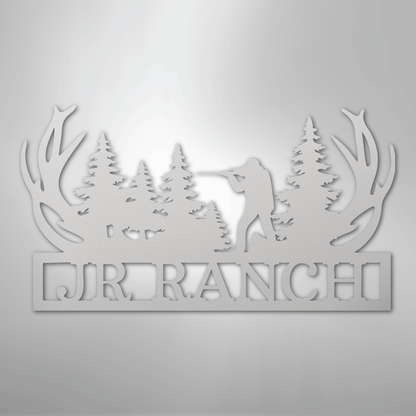 Personalized Hunter Metal Art Sign
