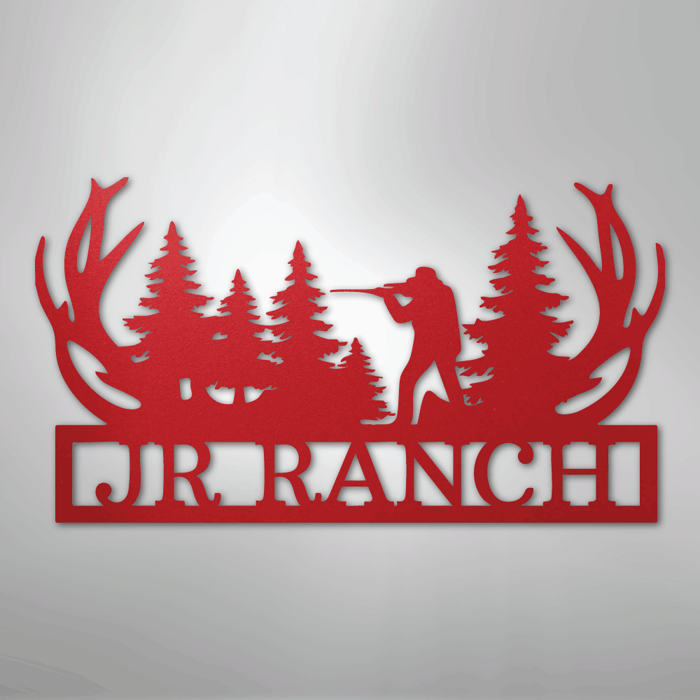 Personalized Hunter Metal Art Sign