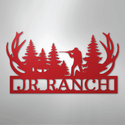 Personalized Hunter Metal Art Sign