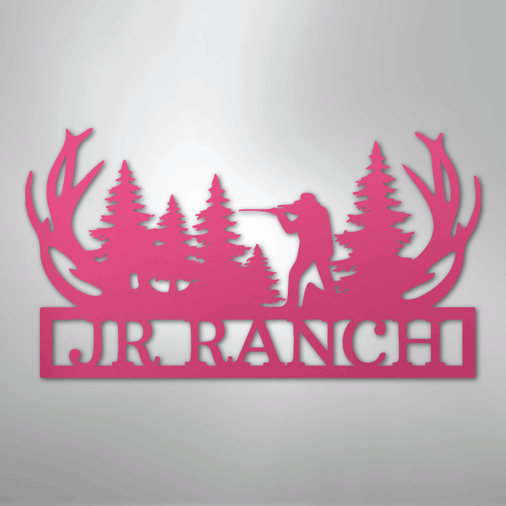 Personalized Hunter Metal Art Sign