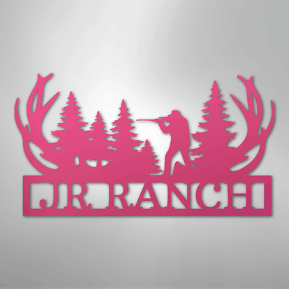 Personalized Hunter Metal Art Sign