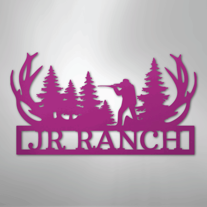 Personalized Hunter Metal Art Sign