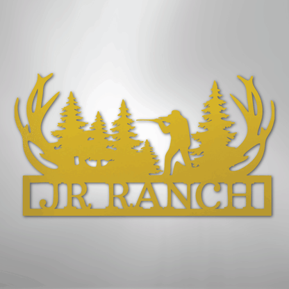 Personalized Hunter Metal Art Sign