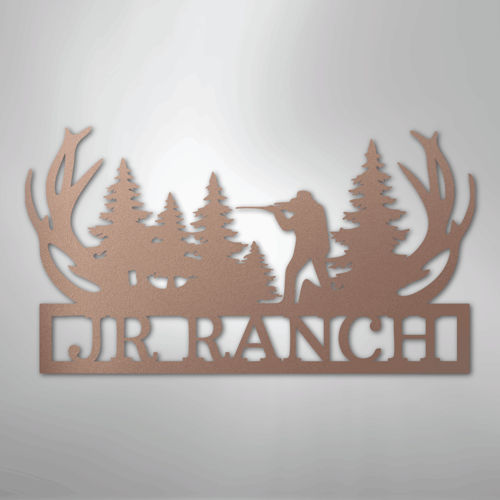 Personalized Hunter Metal Art Sign