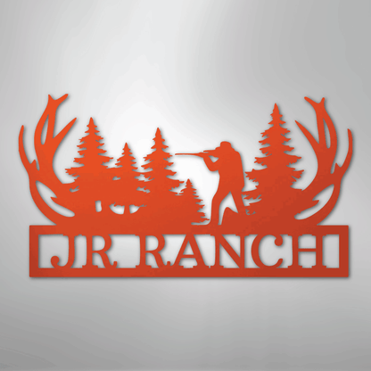 Personalized Hunter Metal Art Sign
