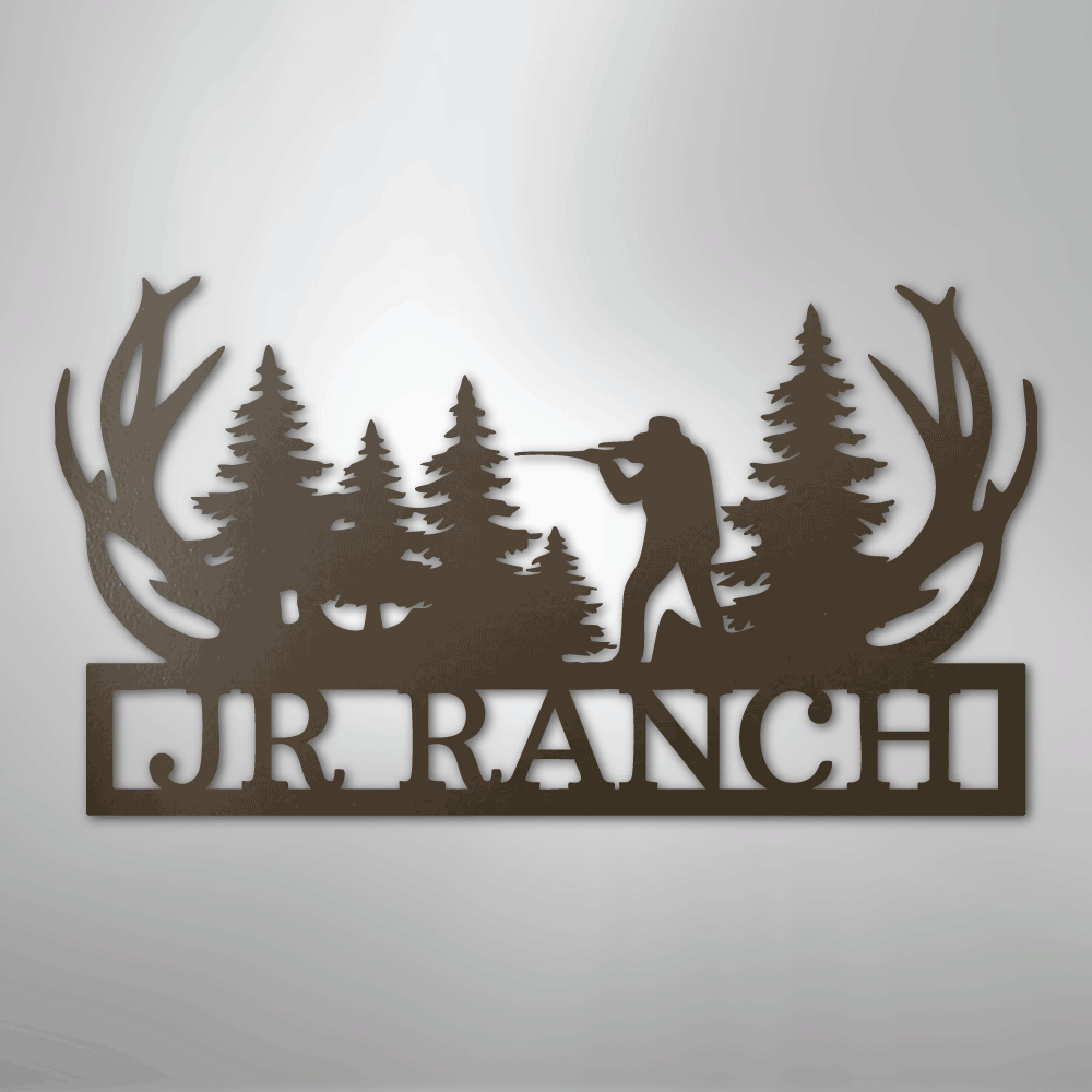 Personalized Hunter Metal Art Sign