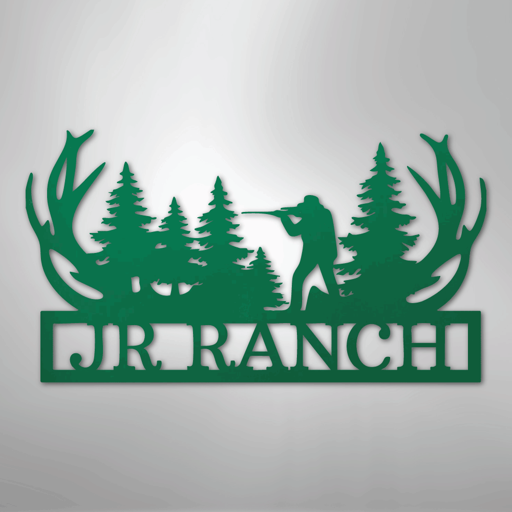 Personalized Hunter Metal Art Sign