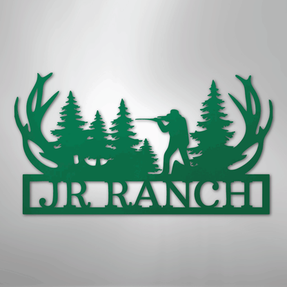 Personalized Hunter Metal Art Sign