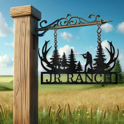 Personalized Hunter Metal Art Sign