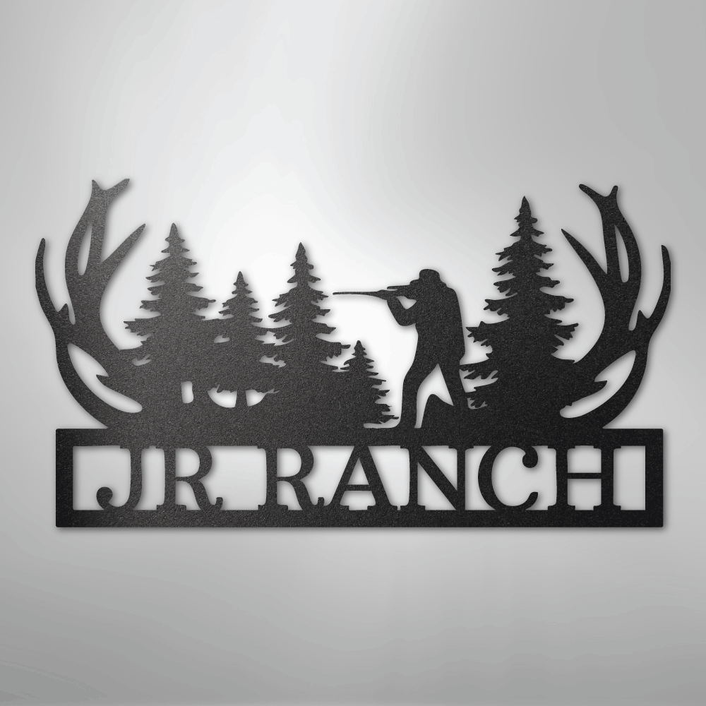 Personalized Hunter Metal Art Sign