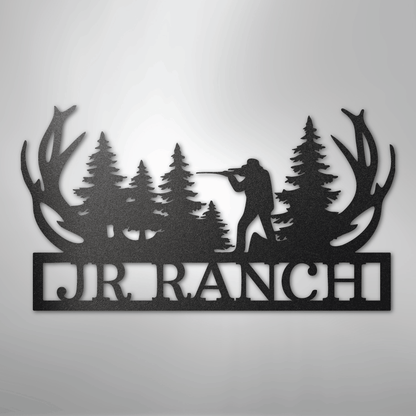 Personalized Hunter Metal Art Sign