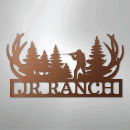 Personalized Hunter Metal Art Sign