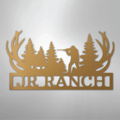 Personalized Hunter Metal Art Sign