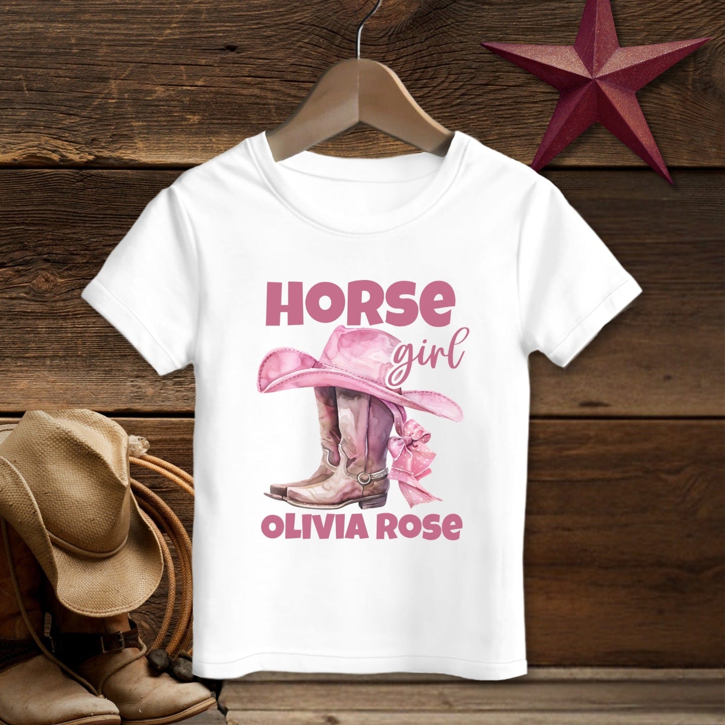 Personalized Little Horse Girl T-shirt (Toddler)