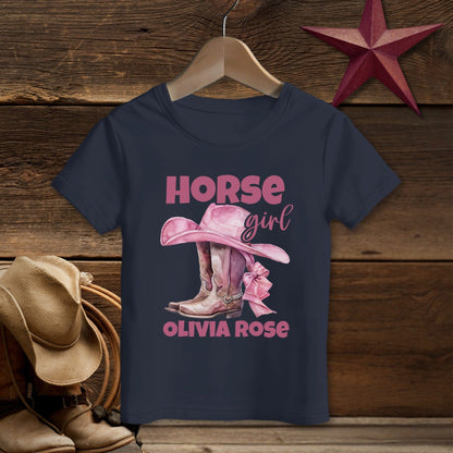 Personalized Little Horse Girl T-shirt (Toddler)