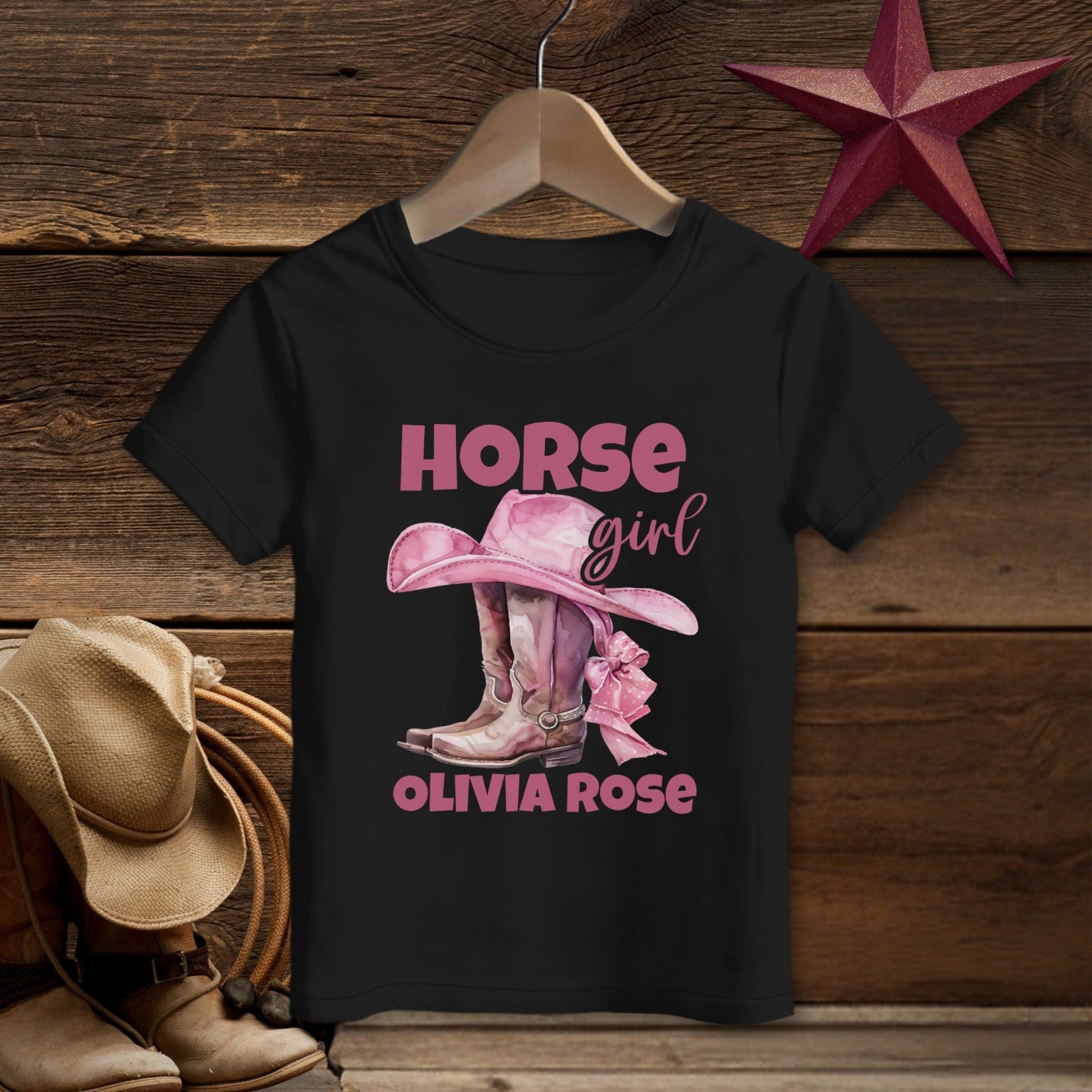 Personalized Little Horse Girl T-shirt (Toddler)