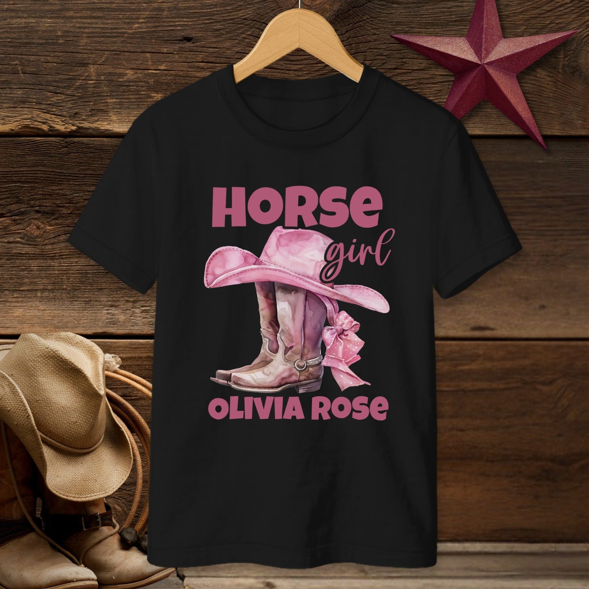 Personalized Little Horse Girl T-shirt (Youth)