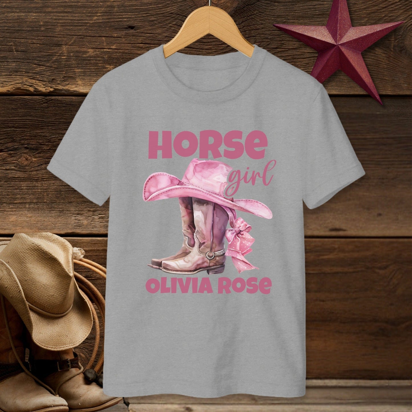 Personalized Little Horse Girl T-shirt (Youth)