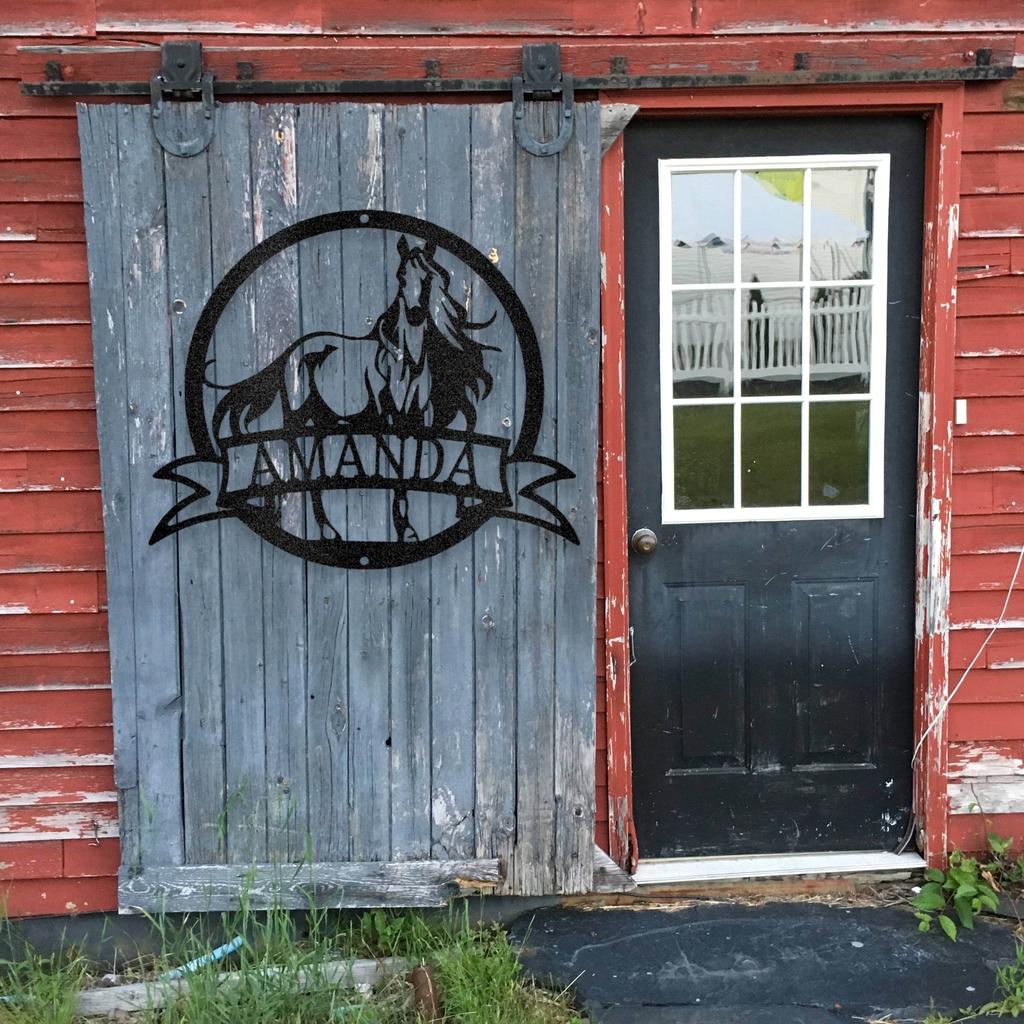 Personalized Majestic Horse Metal Art Sign