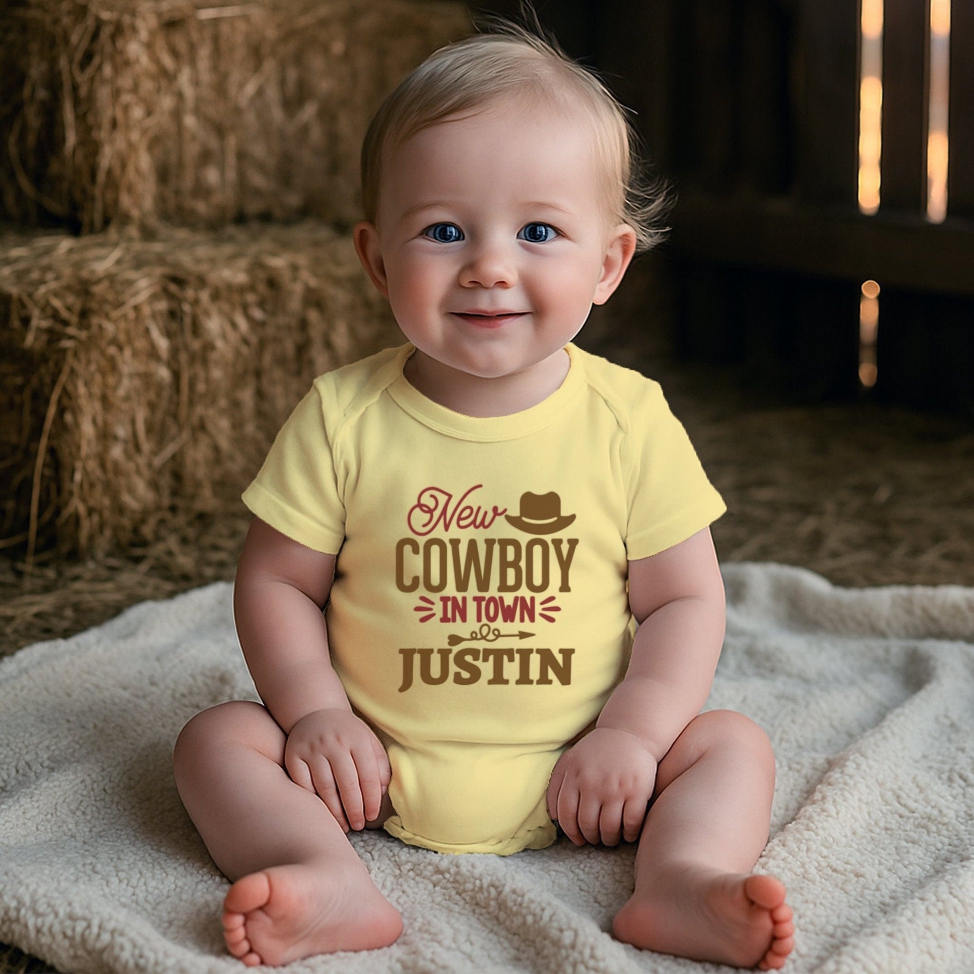 Personalized New Cowboy Bodysuit (Baby)