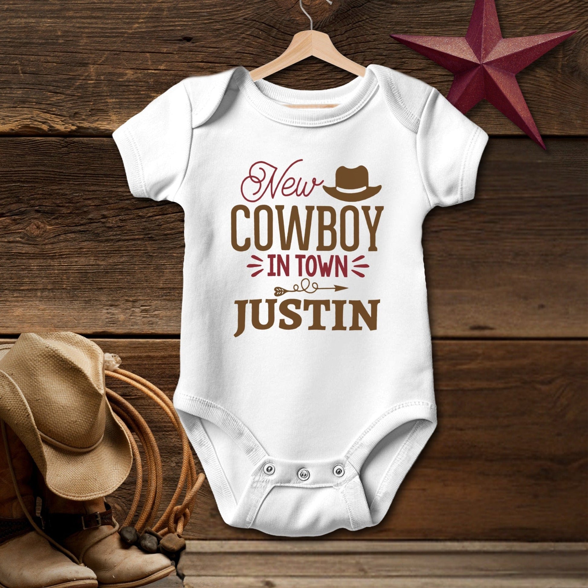 Personalized New Cowboy Bodysuit (Baby)