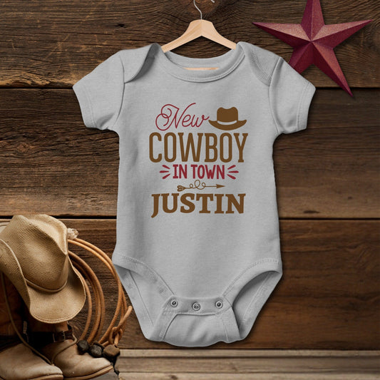 Personalized New Cowboy Bodysuit (Baby)