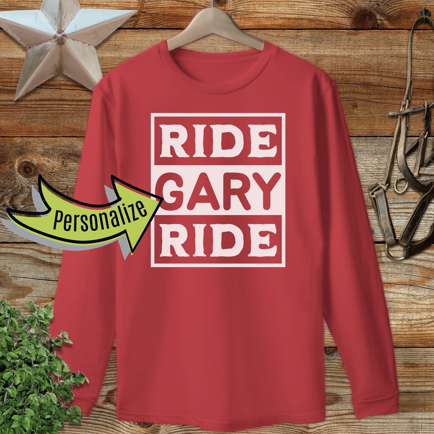 Personalized Ride Long Sleeve Tee